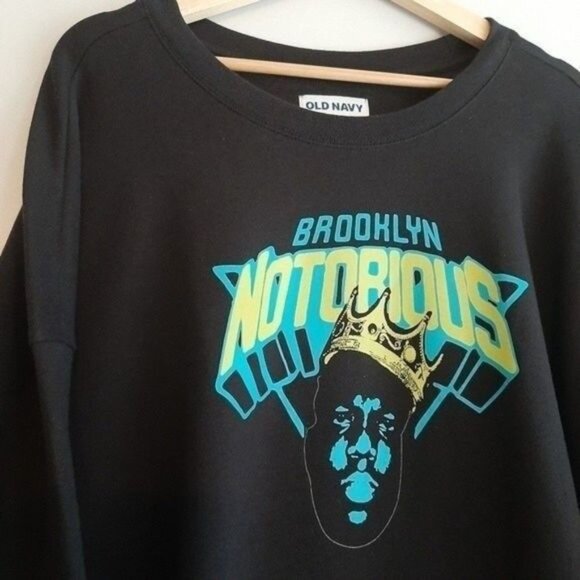 Brooklyn Notorious | Crewneck Comfy Sweatshirt Pullover Top Black Sz XXL / 2X - Picture 8 of 13